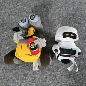 Disney Pixar Wall E Robot Plush & M-O Microbe Obliterator Stuffed Toys